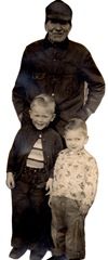 Great-Grandpa Wilhelm with Obie & Mike